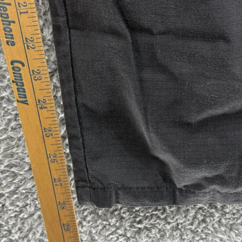 LAPG Tactical Pants Mens Size 42x30 Black Ripstop Elastic‎ Waistband Cargo